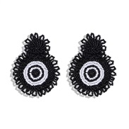 ( black)beads weave eyes elements earrings  samll eyes earring