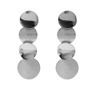 ( Silver) geometry Round exaggerating Metal long style earring  gold earrings woman occidental style arring F