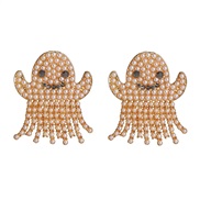 (Pearl )Pearl earrings occidental style exaggerating ear stud temperament all-Purpose fashion ear stud brief Earring