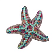 occidental style Alloy diamond cartoon starfish brooch woman lovely fashion fashion flower
