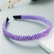 (purple) eadband  occidental style weave crystal eadbandins Korean style high eadband