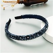 ( Navy blue) eadband  occidental style weave crystal eadbandins Korean style high eadband