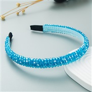 ( light blue ) eadband  occidental style weave crystal eadbandins Korean style high eadband