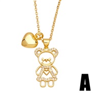 (A)occidental style wind fashion Double pendant necklace  love samll sweater chain womanins clavicle chainnkb