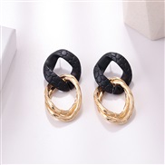 ( black) wind  samll  chain temperament ear stud woman style all-Purpose earrings  Earring