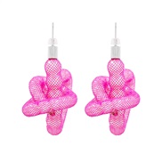 ( Pink)UR geometry samll ear stud personality trend head ear stud creative earrings woman