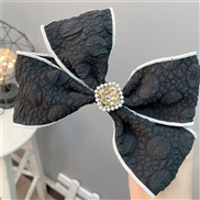 ( black)samll wind black rose hair clip Cloth sweet temperament Korean style woman
