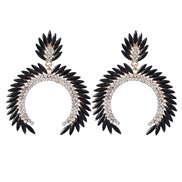 ( black)occidental style exaggerating Alloy diamond Rhinestone geometry earring trend earrings temperament style