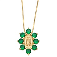 ( green)occidental style personality color zircon necklace samllnkb