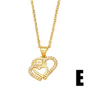 (E)occidental style style Wordom embed zircon heart-shaped fashion necklacenkb