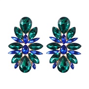 ( blue)spring summer all-Purpose temperament Alloy diamond earrings  palace temperament elegant lady earring Rhinestone