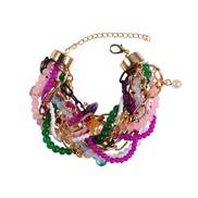 ( Bracelet) Bohemia retro wind necklace all-Purpose multilayer beads bracelet set