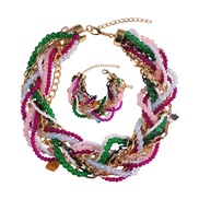 ( necklace+ BraceletSuit ) Bohemia retro wind necklace all-Purpose multilayer beads bracelet set