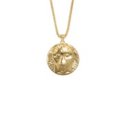 (gold )occidental style personality Zodiac pendant necklace  retro gold necklace woman
