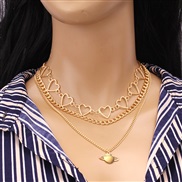 ( Gold)occidental style  all-Purpose hollow chain necklace necklace set  fashion pendant