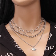 ( White K)occidental style  all-Purpose hollow chain necklace necklace set  fashion pendant
