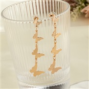 (EZjinse) occidental style geometry Five-pointed star butterfly tassel woman earrings love pendant fashion ear stud wom