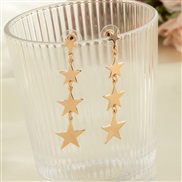(EZjinse) occidental style geometry Five-pointed star butterfly tassel woman earrings love pendant fashion ear stud wom