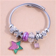 occidental style fashion  Metal all-Purpose star pendant concise accessories personality bangle
