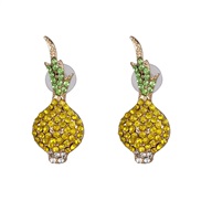 ( yellow)lovely wind big diamond ear stud occidental style fashion earrings arring woman