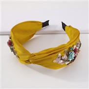 ( yellow)F occidental style Bohemian style sequin Cloth eadband  flowers retro temperament eadband