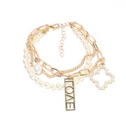 (BR  )occidental style brief color Pearl more style Korean style fashion creative bracelet  trend R
