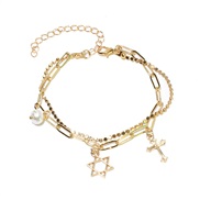 (BR  )occidental style brief color Pearl more style Korean style fashion creative bracelet  trend R