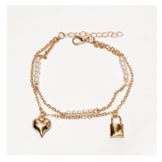 (BR    )fashion more style Pearl heart-shaped bracelet woman  Korean style temperament brief styleR