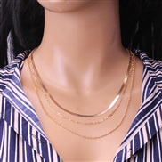 ( necklace  Gold)multilayer necklaceins wind necklace brief Metal necklace  fashion clavicle chain