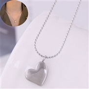 Korean style fashion concise sweetO love titanium steel personality necklace