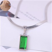 Korean style fashion sweetO concise color gem temperament short style necklace