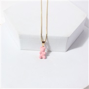 ( Pink)occidental style retro chain lovely samll pendant necklace woman  clavicle chain sweet woman