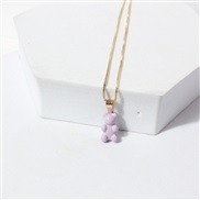 (igh purple)occidental style retro chain lovely samll pendant necklace woman  clavicle chain sweet woman