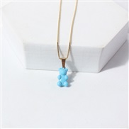 ( sky blue )occidental style retro chain lovely samll pendant necklace woman  clavicle chain sweet woman