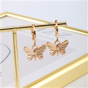 (Zhudie)occidental style temperament ear stud lady geometry butterfly Five-pointed star love woman arring
