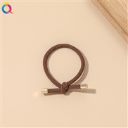 (  brown) Korean style pattern rope brief temperament small fresh circle high elasticity all-Purpose head rope