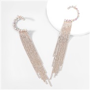 (AB color)super claw chain series Alloy diamond Rhinestone love long style tassel earrings woman fashion