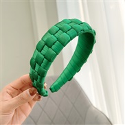 ( green )occidental style new eadband pure color Cloth handmade weave eadband Korean style width ladyF