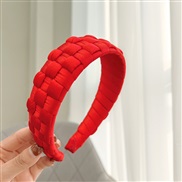 ( red )occidental style new eadband pure color Cloth handmade weave eadband Korean style width ladyF