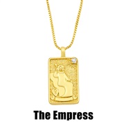 (The mpress)occidental style style necklace creative retro long square diamond necklace man womannka