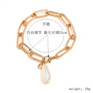 ( Bracelet)Drop-type Pearl pendant braceletins wind brief woman  Korean style Anklet bracelet