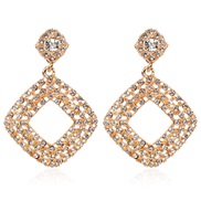 (F   )occidental style fashion arring   Alloy diamond Pearl geometry pendant earrings  fashion lady personality earring