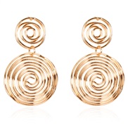 (F gold )occidental style fashion arring   Alloy diamond Pearl geometry pendant earrings  fashion lady personality earr