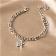 (BZxingxing) occidental style butterfly Five-pointed star love pendant woman bracelet more fashion temperament woman