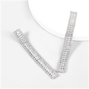 ( Silver)fashion retro exaggerating Alloy diamond Rhinestone long style earrings woman trend super occidental styleearr