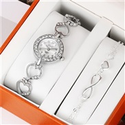 ( Silver+) lady personalty trend Alloy Bracelets fashon trend temperament damond quartz lady watch
