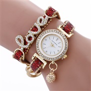 ( red)damond Alloy watchlove surface lady quartz watch