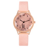 ( Pink) Korean style fashon bref belt watch woman style lesure student quartz lady watch