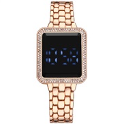 ( Rose Gold) fashion led diamond lady Bracelets watch electronic watch-face