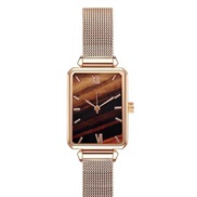 ( brown)lady watch  belt belt samll watch-face  Korean style trend lady square quartz watch